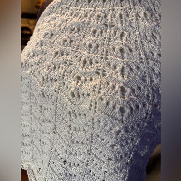 Pink Rose Cream Crochet Halter Top & Shorts 2 Piece - Size Medium - Picture 2 of 8